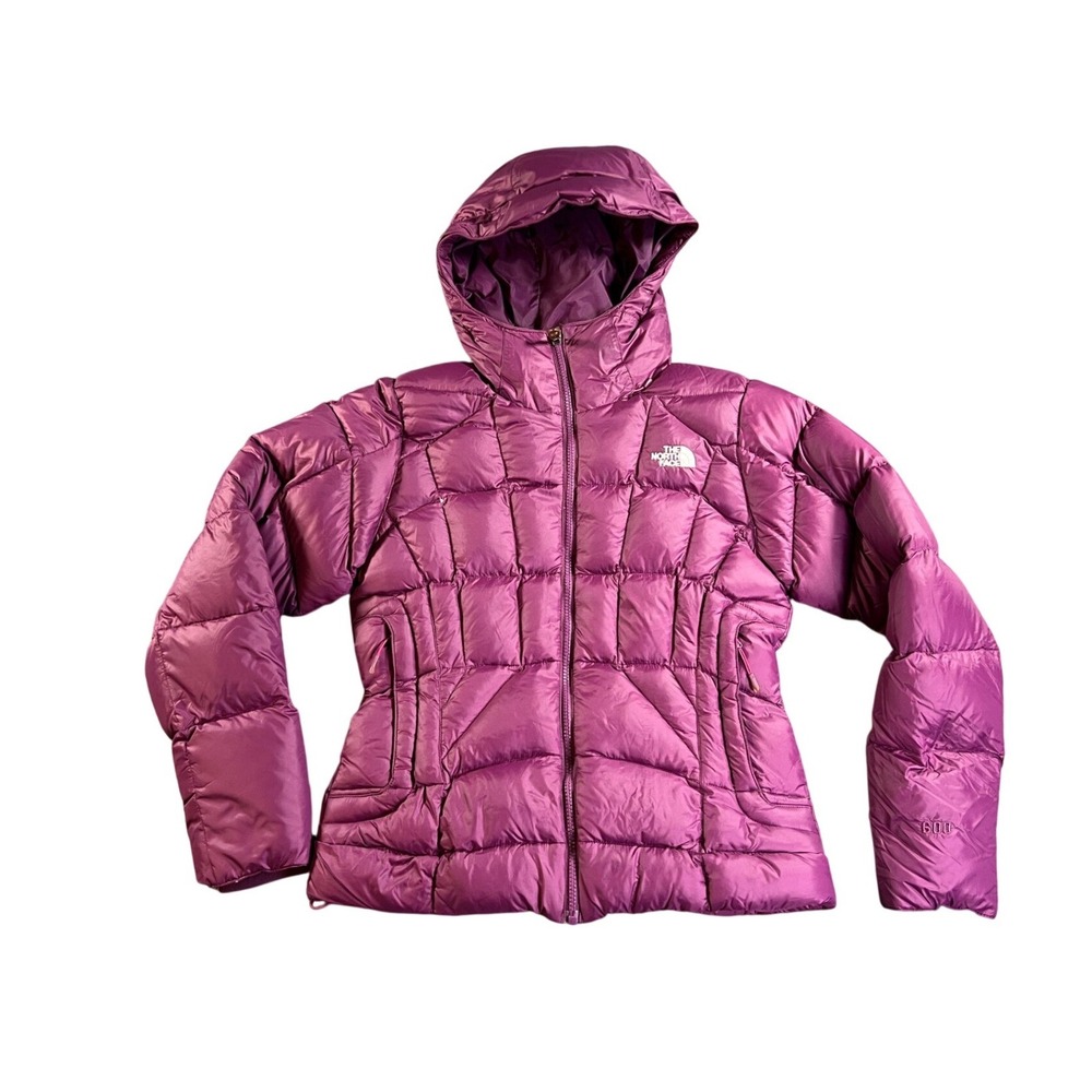 The North Face 600 Down‎ Puffer Jacket Womens Small Purple Hooded Quilted